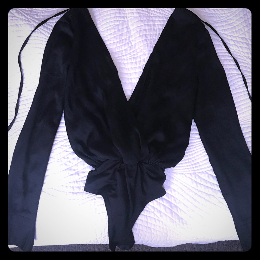 Missguided Super Low Cut Bodysuit Size 0